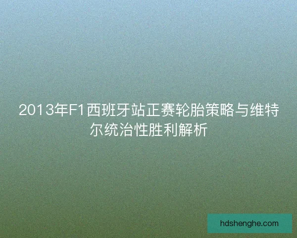 2013年F1西班牙站正赛轮胎策略与维特尔统治性胜利解析